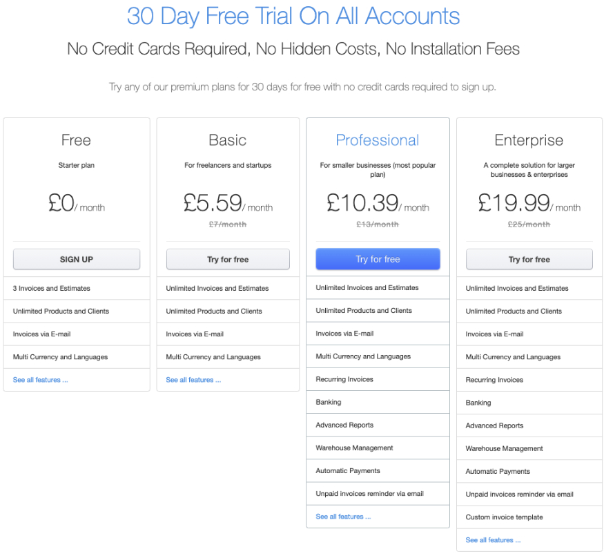 Ceny Invoice Ocean Invoice Ocean ceny