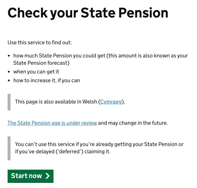 Odwiedź również stronę Check your State Pension check your state pension website