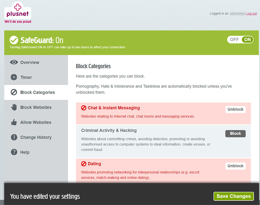 Plusnet SafeGuard Plusnet SafeGuard