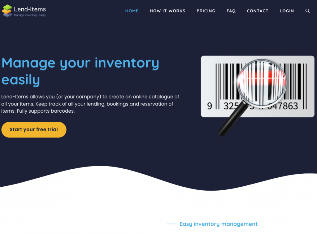inventory management software lend-items
